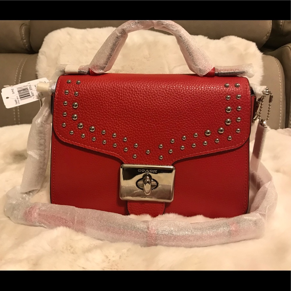 Coach CASSIDY TOP HANDLE CROSSBODY WITH RIVETS